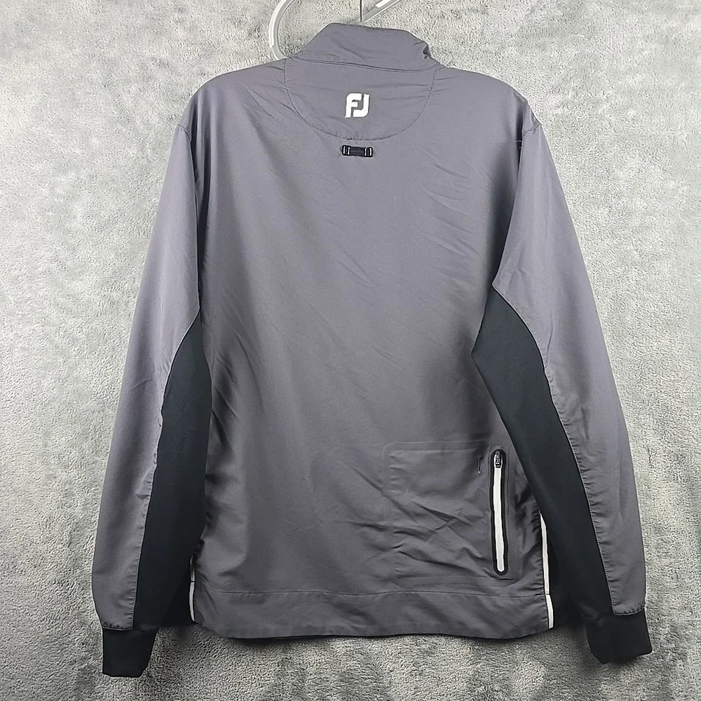 FootJoy FJ Golf Pullover Shirt 1/2 Zip Men Large Gray Performance Stretch Pocket